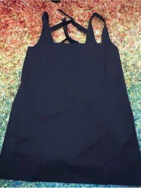 Nasty Gal Black Tailored Strap Back Mini Dress